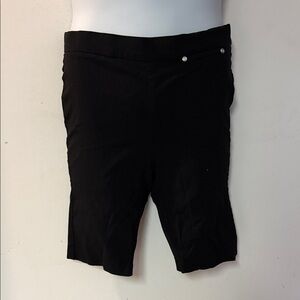 3 for $15 Raffaella Viscose Blend Stretch Pull-On Long-ish Black Shorts size 12